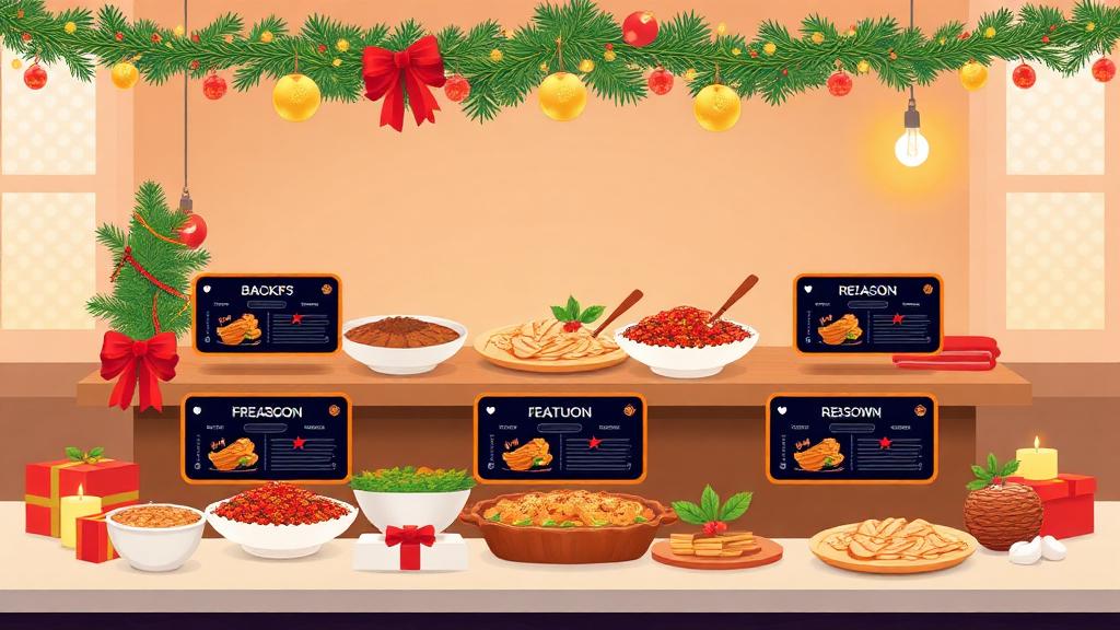 Gestión de buffet navideño: etiquetas digitales en temporada alta